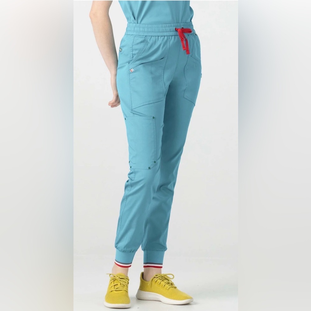 Mediclo TENCEL Catalina‎ ‎Jogger Scrub Pants Island Blue Size Small Pockets